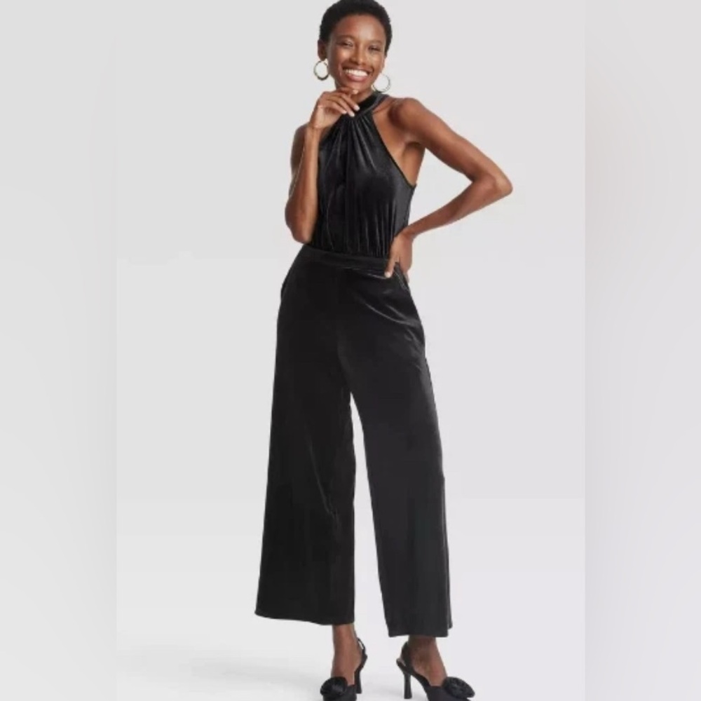 a new day Black Halter Jumpsuit